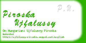 piroska ujfalussy business card